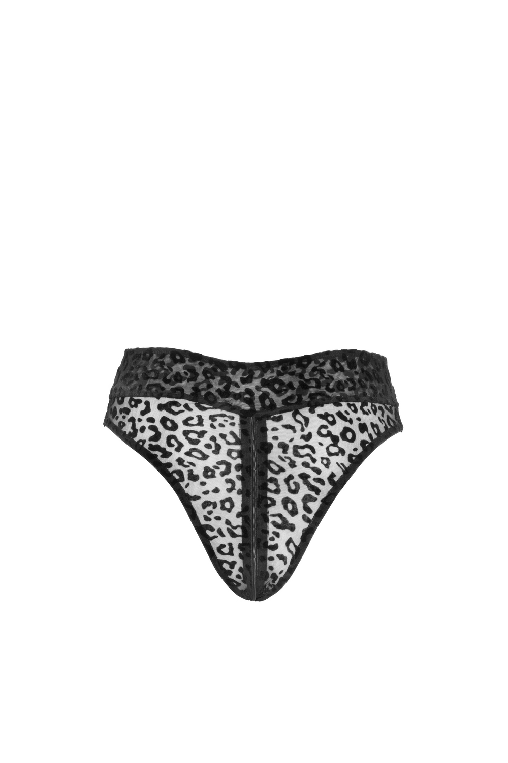 Culotte Panty L Opard Avec Zip Entrejambe Noir Handmade