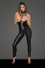 Catsuit seins nus - Noir Handmade
