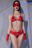 Lingerie en dentelle rouge + accessoires - Chilirose
