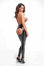 Legging ouvert en wetlook - Noir Handmade