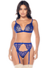 Ensemble lingerie 3 pièces brodé Mapalé - Glamour intemporel & élégance sensuelle