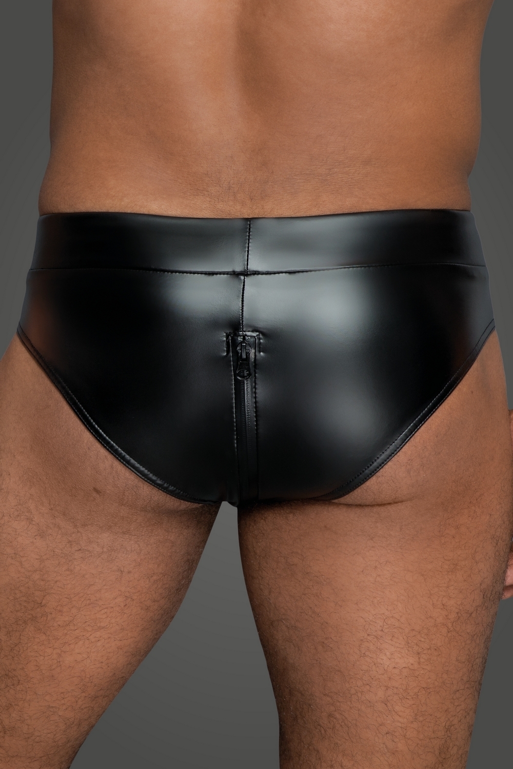 Boxer Homme Effet Cuir Noir Avec Zip Sharon33