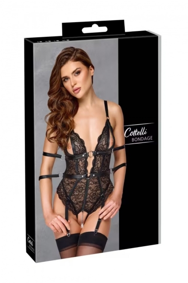 Body ouvert en dentelle avec attaches - cottelli