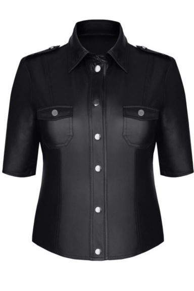 Chemise classique wetlook - Demoniq