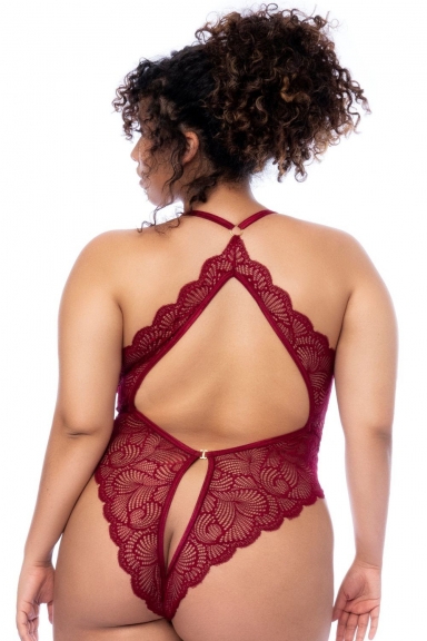 Body grande taille couleur framboise - MAL8875XROSW