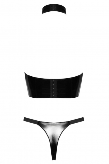 Ensemble Lingerie vinyle et chaines - Black Level