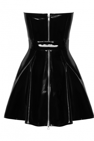 Mini robe bustier en vinyle - Black Level