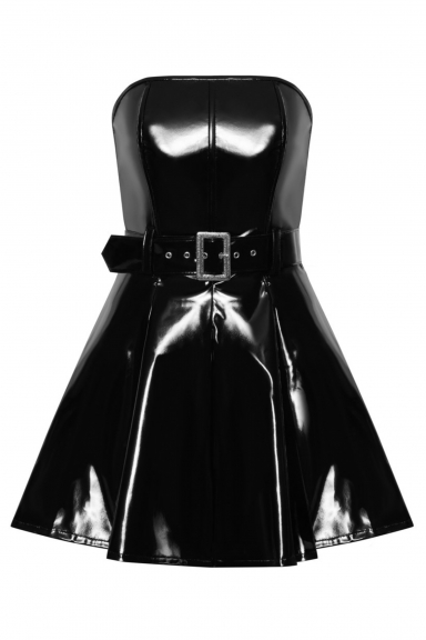 Mini robe bustier en vinyle - Black Level