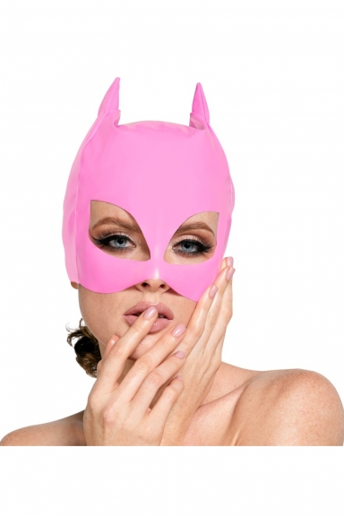 Masque de Catwoman en vinyle rose - Black Level