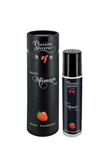 Comestible - Huile de Massage fraise Qualité Française 59ml - Plaisir Secret