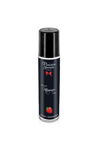 Comestible - Huile de Massage fraise Qualité Française 59ml - Plaisir Secret