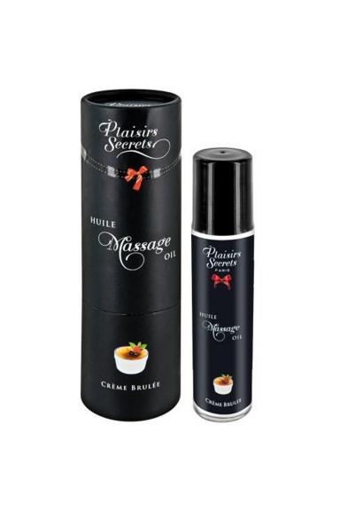 Comestible - Huile de Massage crème brulée Qualité Française 59ml - Plaisir Secret