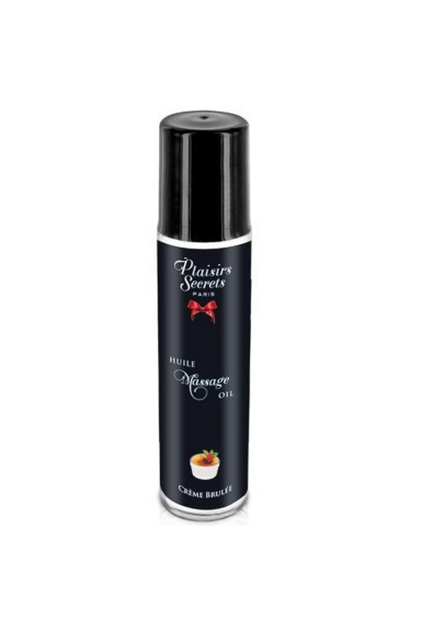 Comestible - Huile de Massage crème brulée Qualité Française 59ml - Plaisir Secret