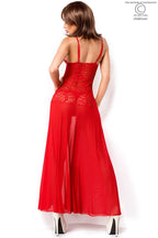 Nuisette longue dentelle et voile - Chilirose