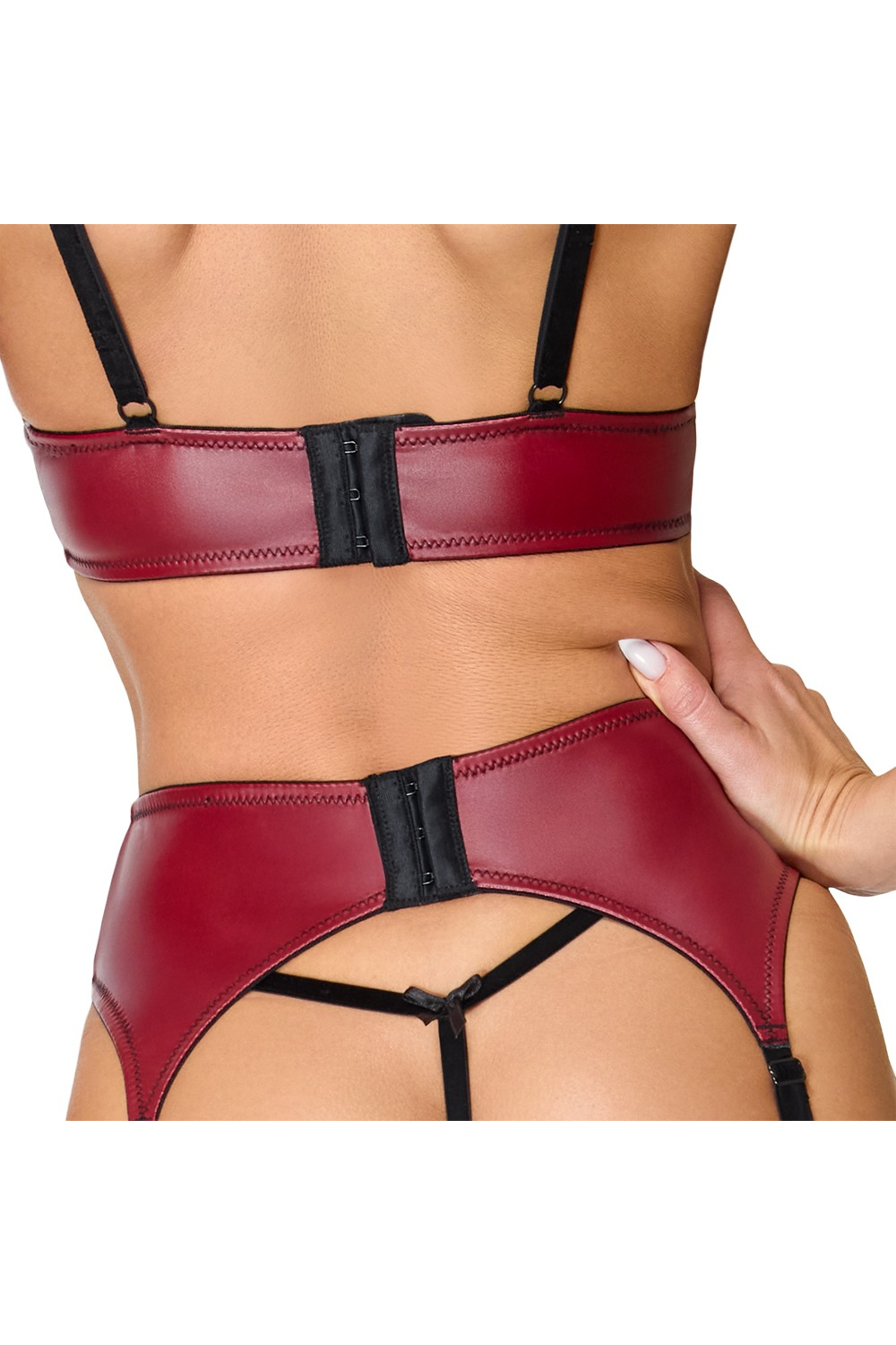 Ensemble ouvert 3 pièces Rouge et Noir - Laissez vous séduire