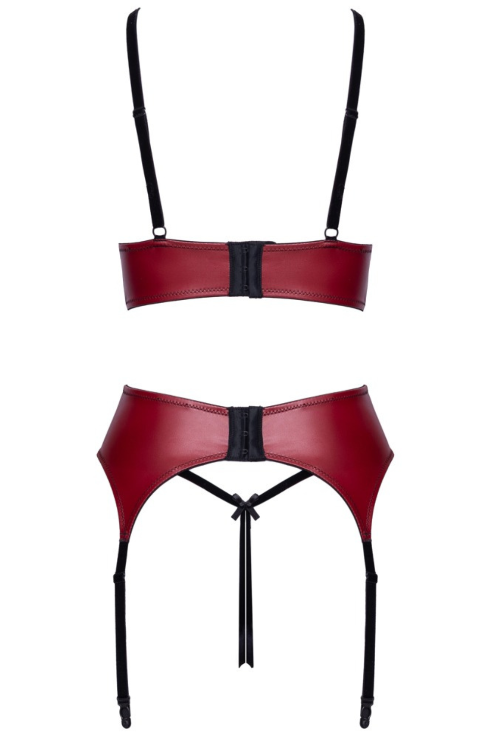 Ensemble ouvert 3 pièces Rouge et Noir - Laissez vous séduire