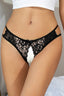 String ouvert noir en dentelle résille - Litolu Lingerie