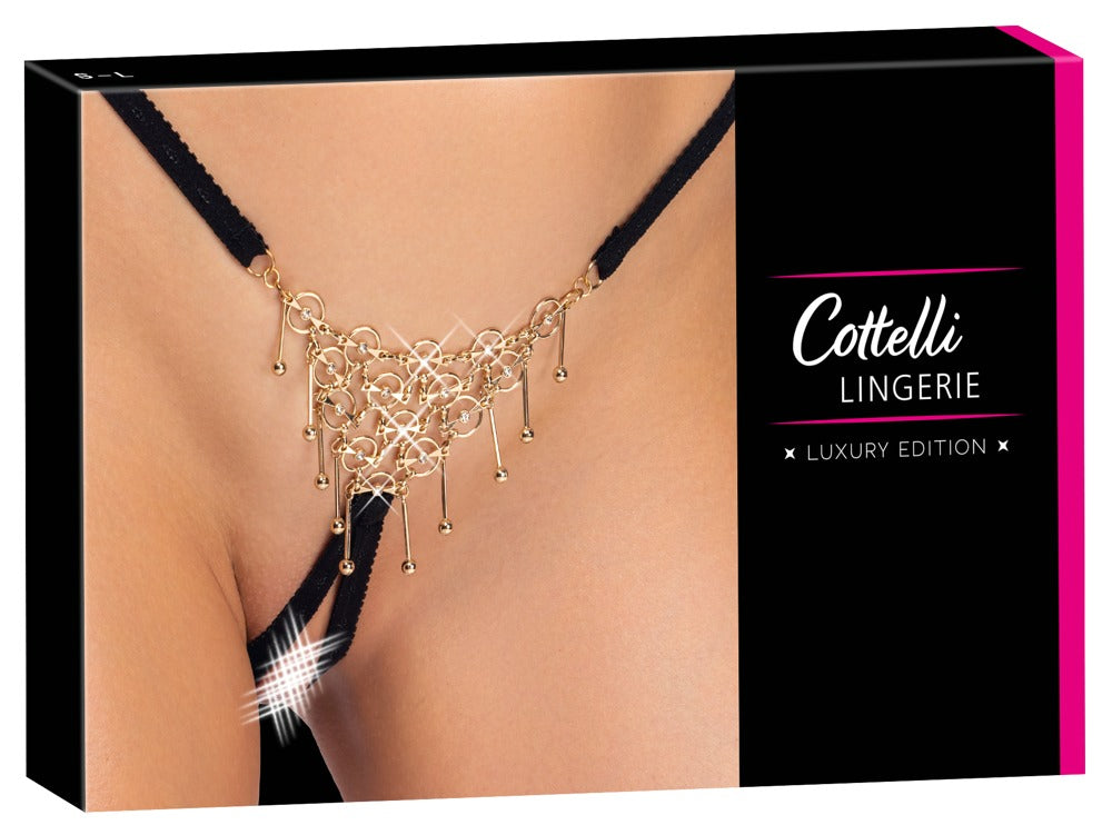 String ouvert bijou à chaine dorée - Cottelli