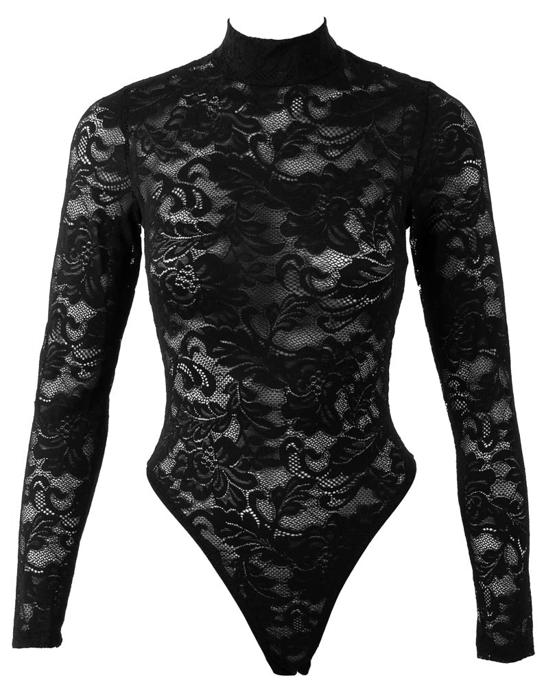 Body string en dentelle bordeaux ou noir - Cottelli
