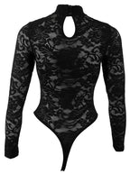 Body string en dentelle bordeaux ou noir - Cottelli
