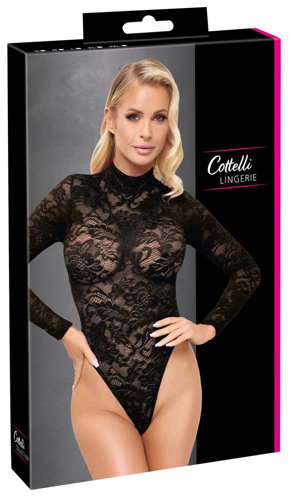 Body string en dentelle bordeaux ou noir - Cottelli