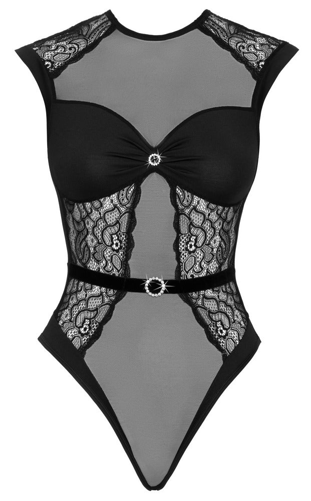 Body dentelle transparent et strass - Cottelli
