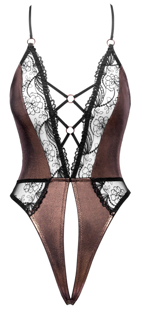 Body string Cuivré et Dentelle Noire - Irrésistible