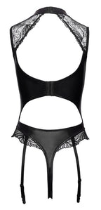 Body jarretières Brillant et Tulle Noir - Tellement Canon
