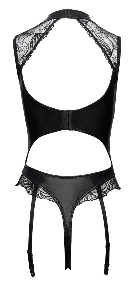 Body jarretières Brillant et Tulle Noir - Tellement Canon