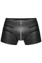 Boxer wetlook à zip - Noir Handmade