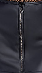Mini jupe fermeture strass - Cottelli