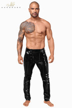 Pantalon vinyle homme - Noir Handmade