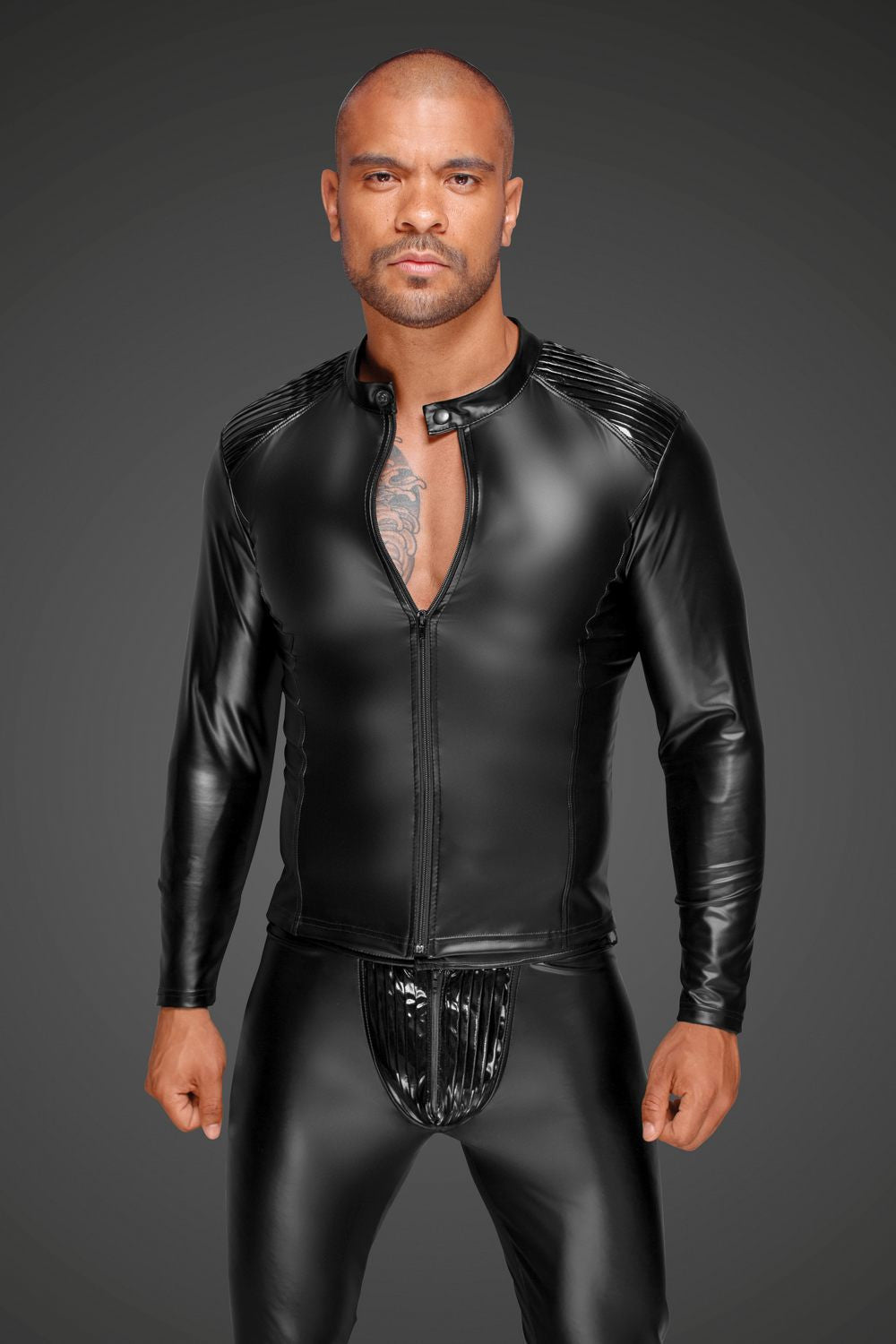 Pantalon wetlook homme - Noir Handmade