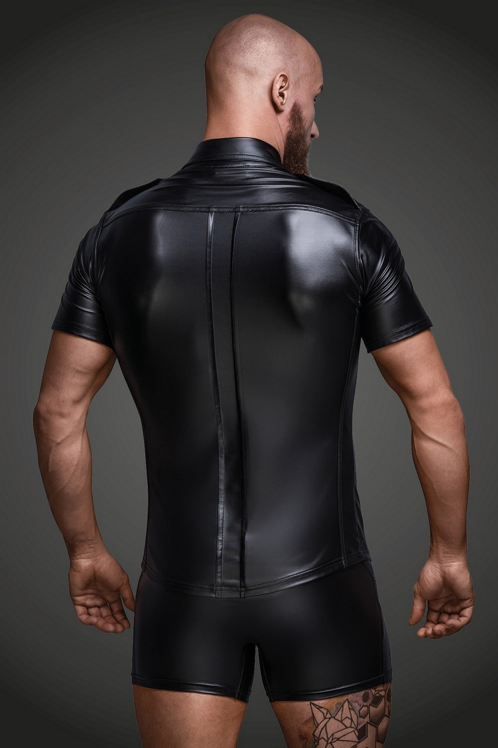 Chemise wetlook homme - Noir Handmade Image secondaire du produit