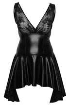 Robe wetlook fendue - Curves Noir Handmade