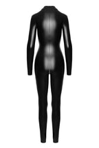 Combinaison wetlook avec zip - Noir Handmade