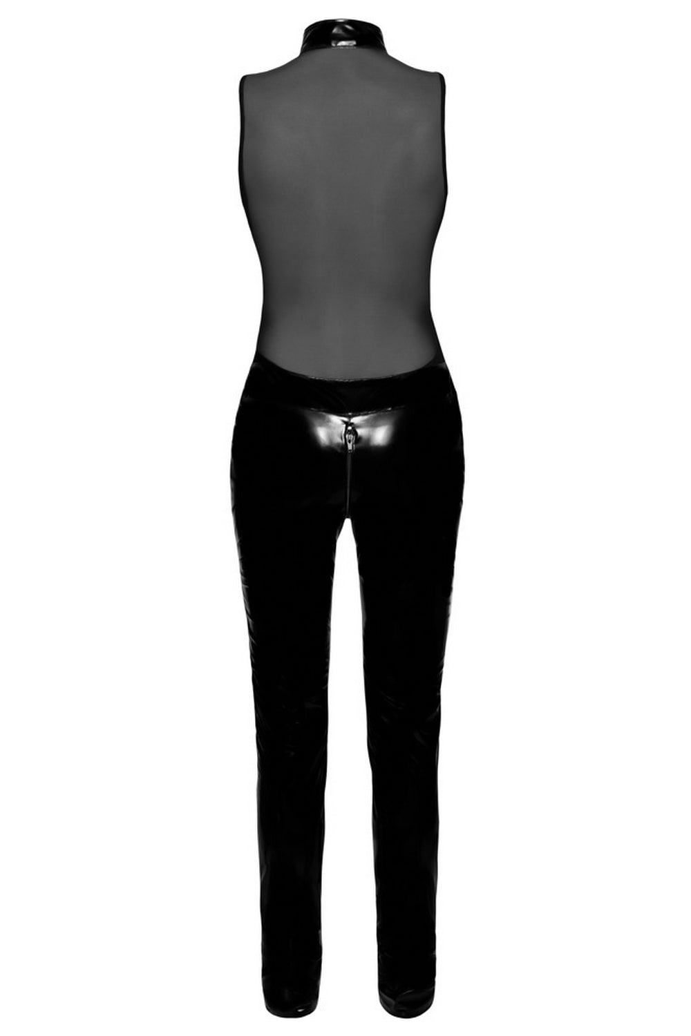 Combinaison vinyle dos résille - Black Level Offre Spéciale