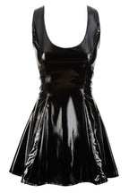 Robe courte évasée en vinyle - Black Level