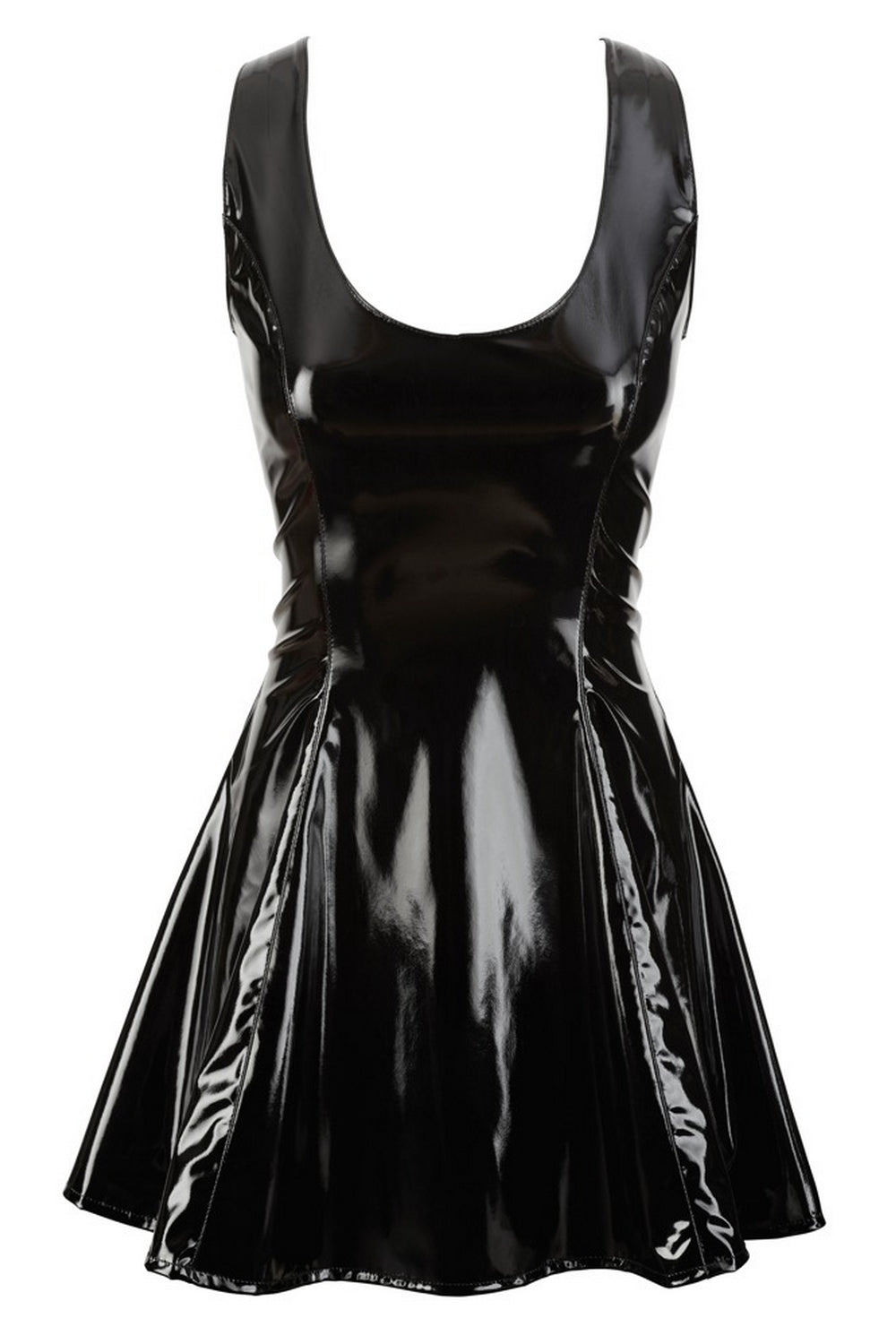 Robe courte évasée en vinyle - Black Level