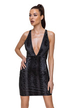 Robe décolleté peau de serpent - Cottelli Party