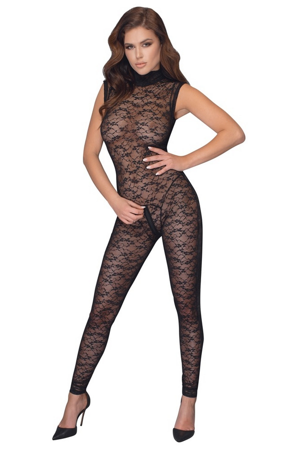 Combinaison dentelle à zip - Cottelli Image principale du produit