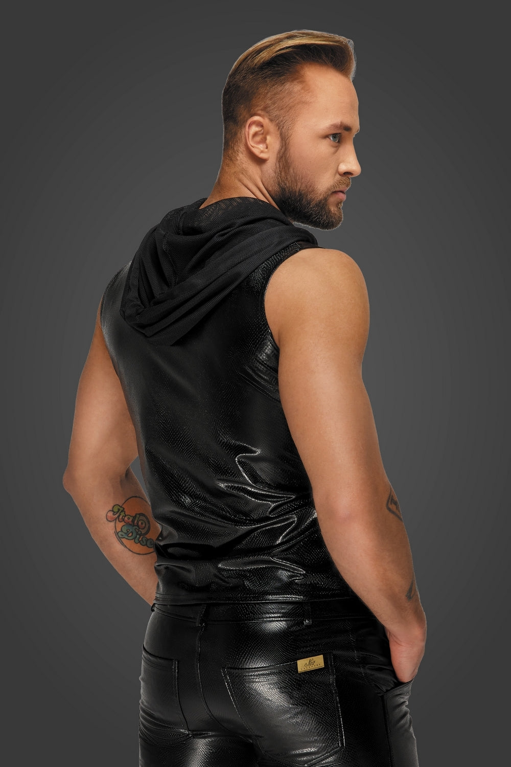 Haut zippé sans manches - Noir Handmade Image secondaire du produit