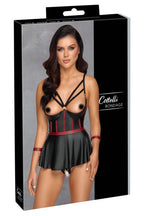 Ensemble top peplum ouvert - Cottelli Bondage
