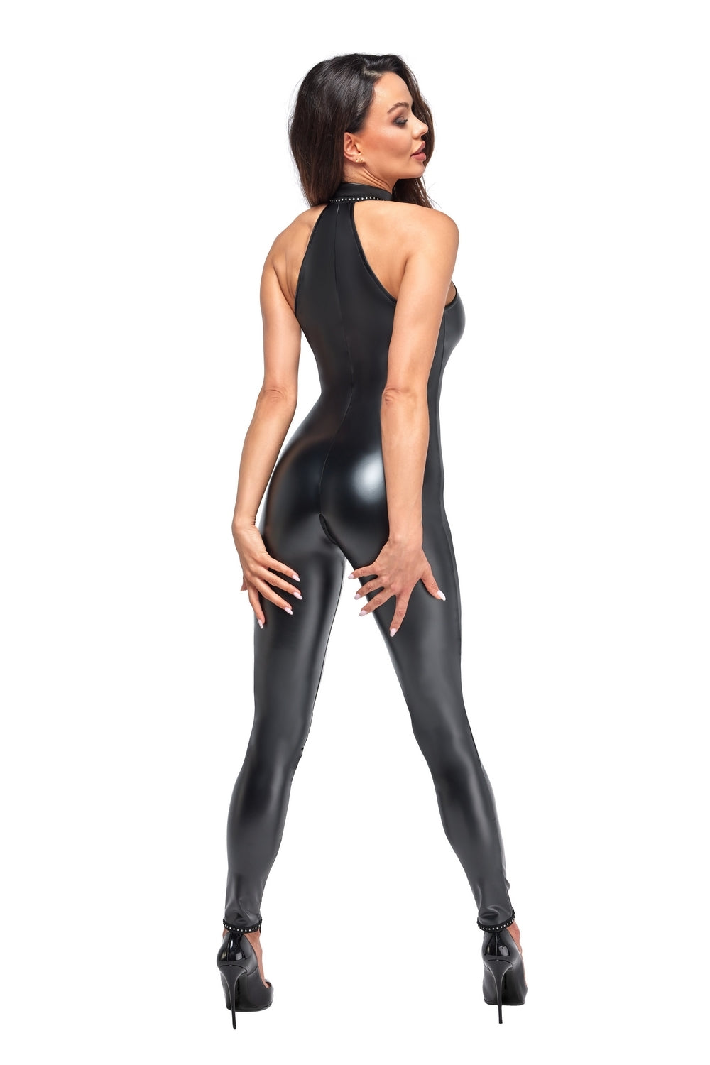 Combinaison wetlook avec strass - Noir Handmade Image secondaire du produit