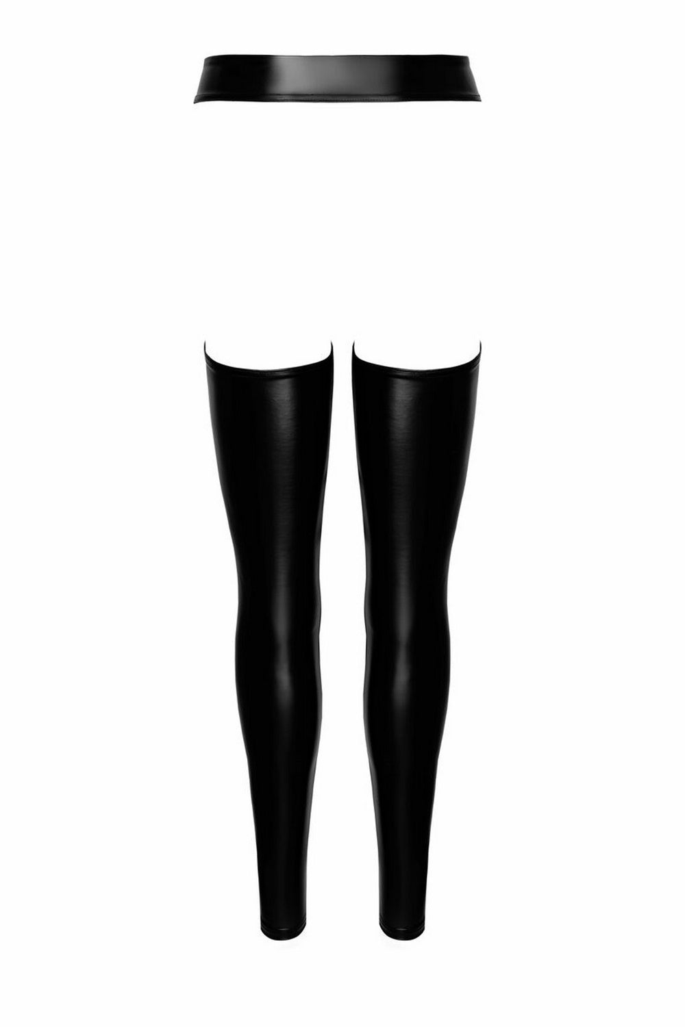 Legging ouvert taille haute en wetlook Collection ProjectFetish - Noir Handmade