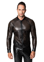 Veste ajourée en wetlook - Noir Handmade