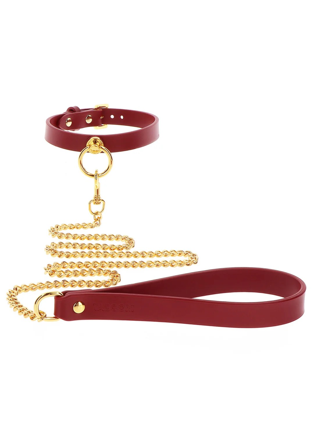 Collier + laisse rouge dorée - taboom Image secondaire du produit