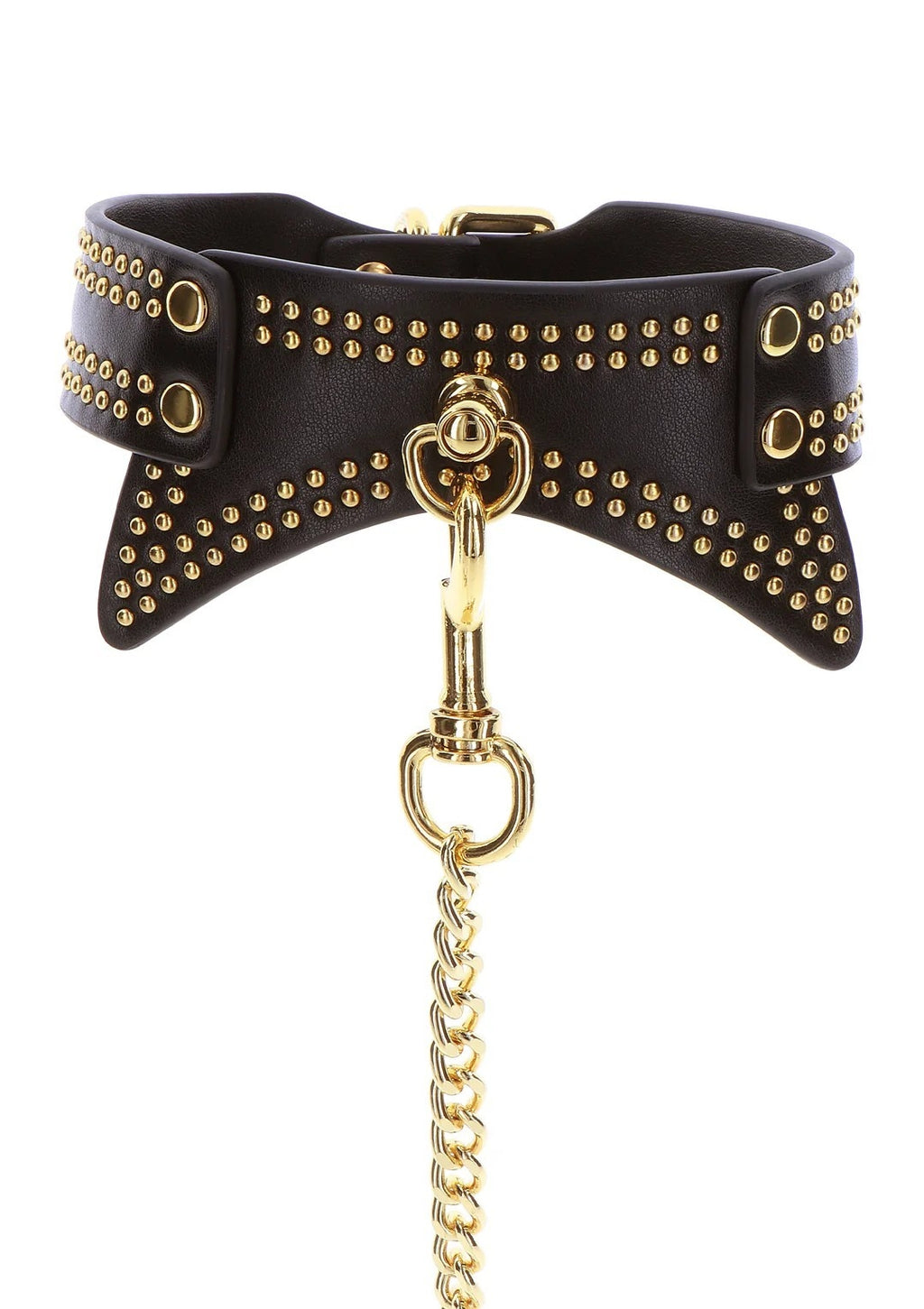 laisse + collier noirs avec clous  - taboom