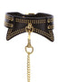 laisse + collier noirs avec clous  - taboom