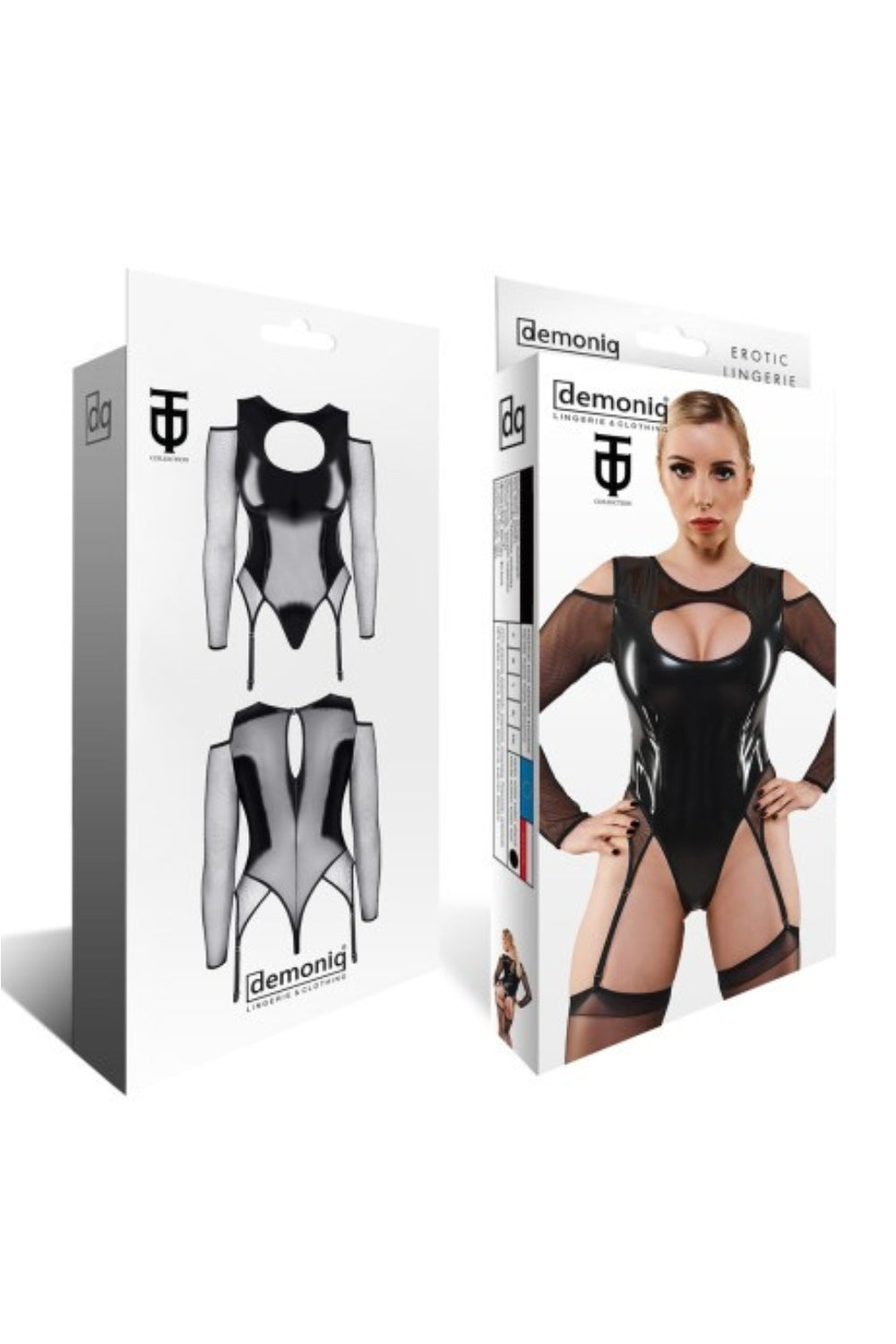 Body sensuel vinyle et transparent - Demoniq